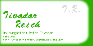 tivadar reich business card